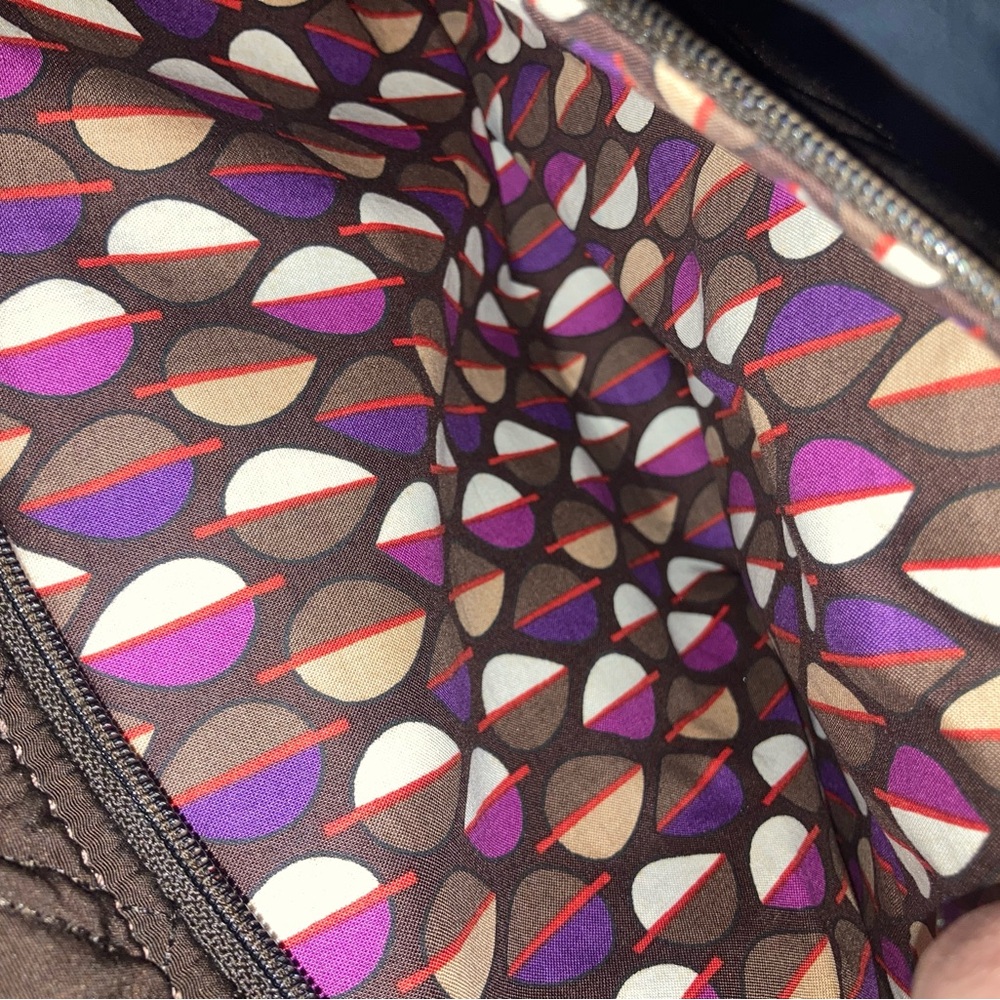 Vera Bradley Quilted Brown Messenger Bag - Picture 12 of 14